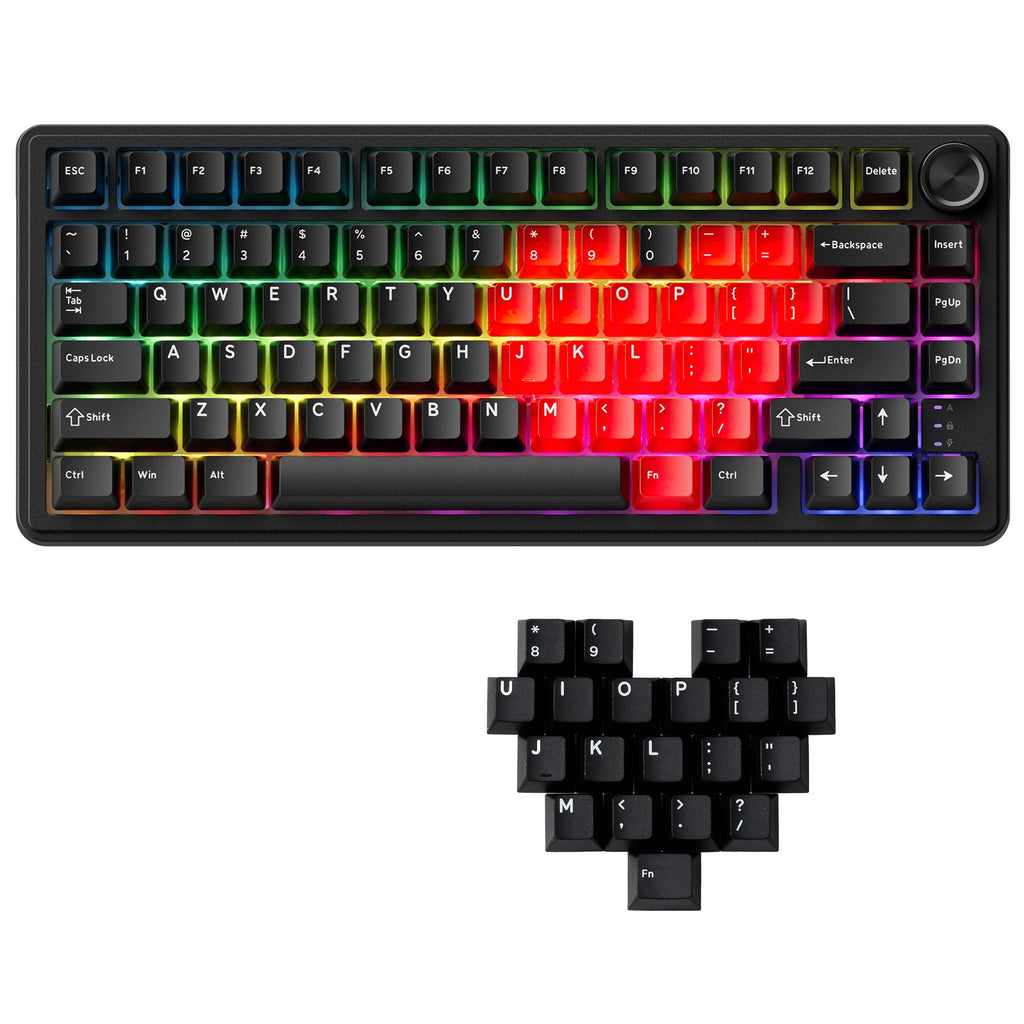 XVX M75 Lumina 75% Tri-Mode RGB Mechanical Keyboard with Knob