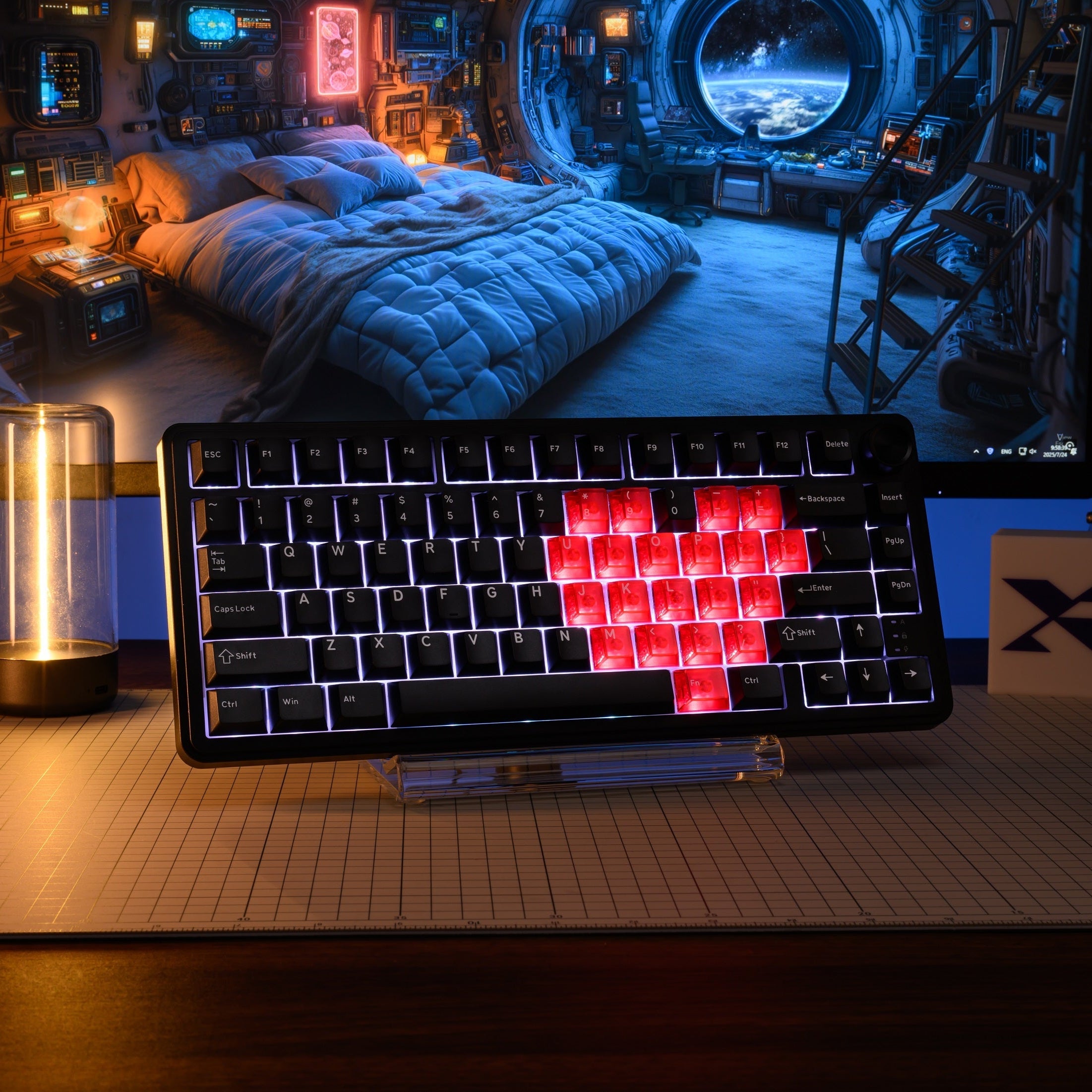 XVX M75 Lumina 75% Tri-Mode RGB Mechanical Keyboard with Knob