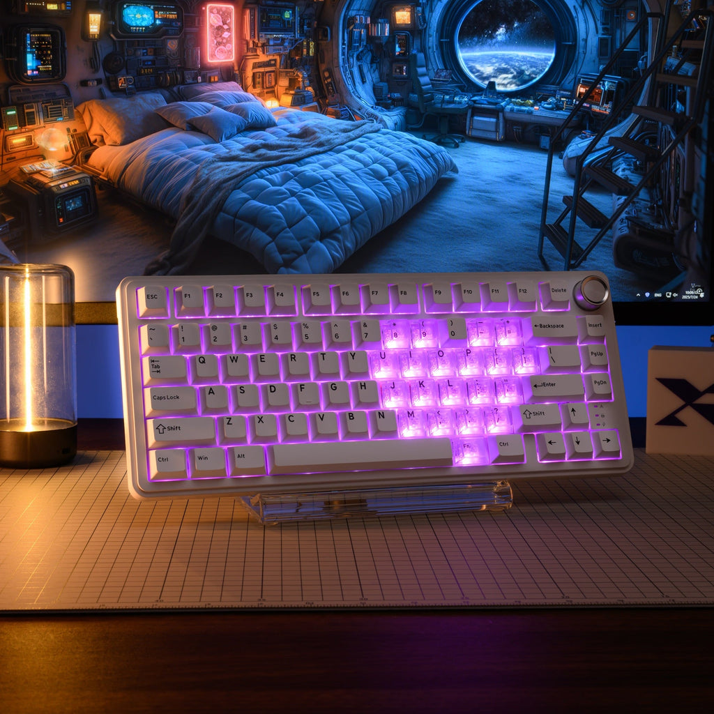 XVX M75 Lumina 75% Tri-Mode RGB Mechanical Keyboard with Knob